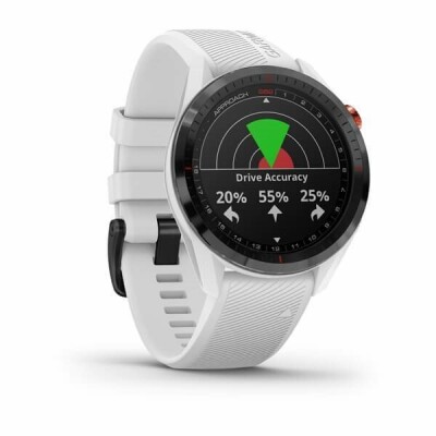 Montre Garmin Approach R S62 Céramique noir avec bracelet blanc