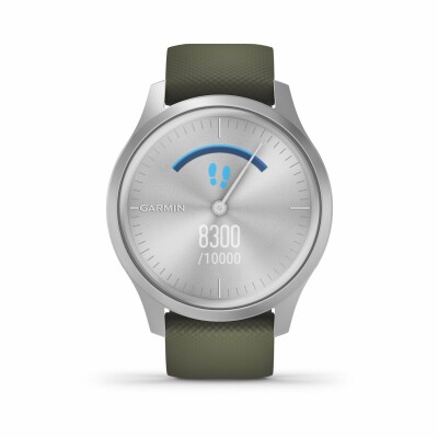 Montre Garmin vívomove Style Silver/Silicone Moss Green