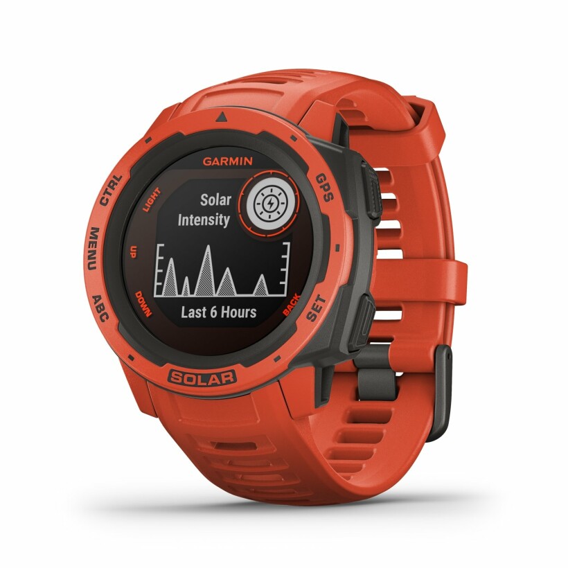 Montre connectée Garmin intinct Solar Flame Red