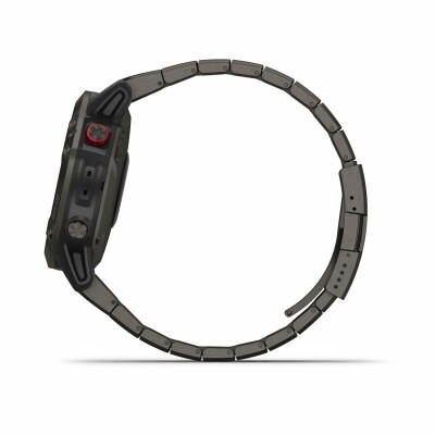 Montre connectée Garmin fenix 6 Pro Solar Titane Carbon Gray avec bracelet Titane