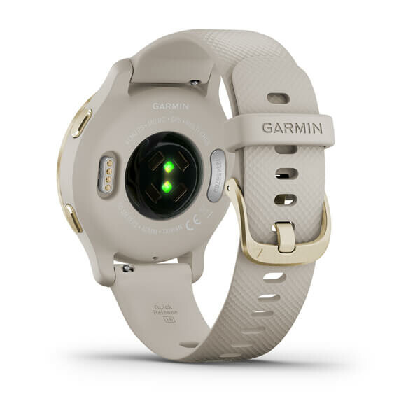 Montre connectée Garmin Venu 2S Light Gold avec bracelet silicone beige 010-02429-11
