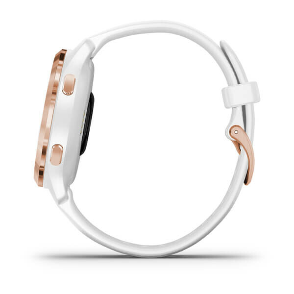 Montre connectée Garmin Venu 2S Rose Gold avec bracelet silicone blanc 010-02429-13