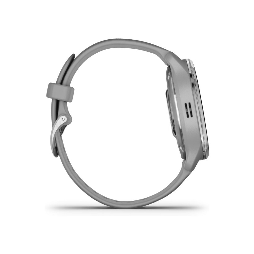 Montre Garmin Venu 2 Plus Silver avec bracelet silicone gris clair