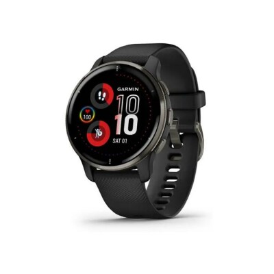 Montre Garmin Venu 2 Plus Gray avec bracelet silicone noir