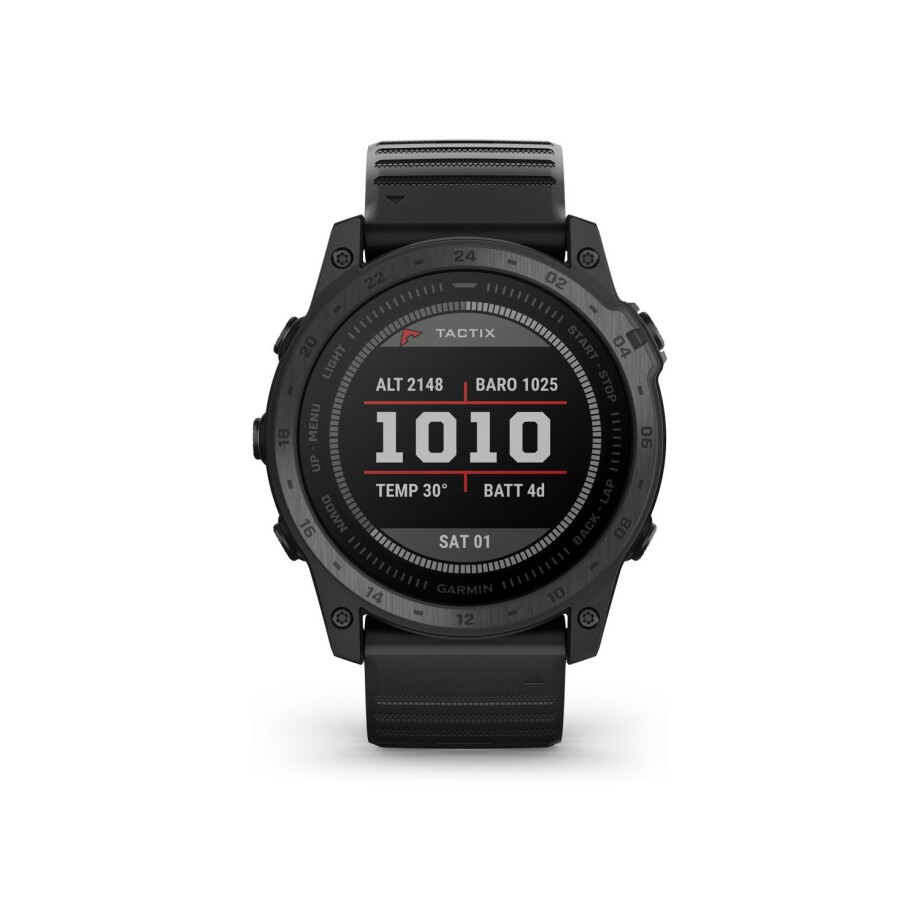 Garmin Tactix 7 Standard Edition watch, black silicone strap