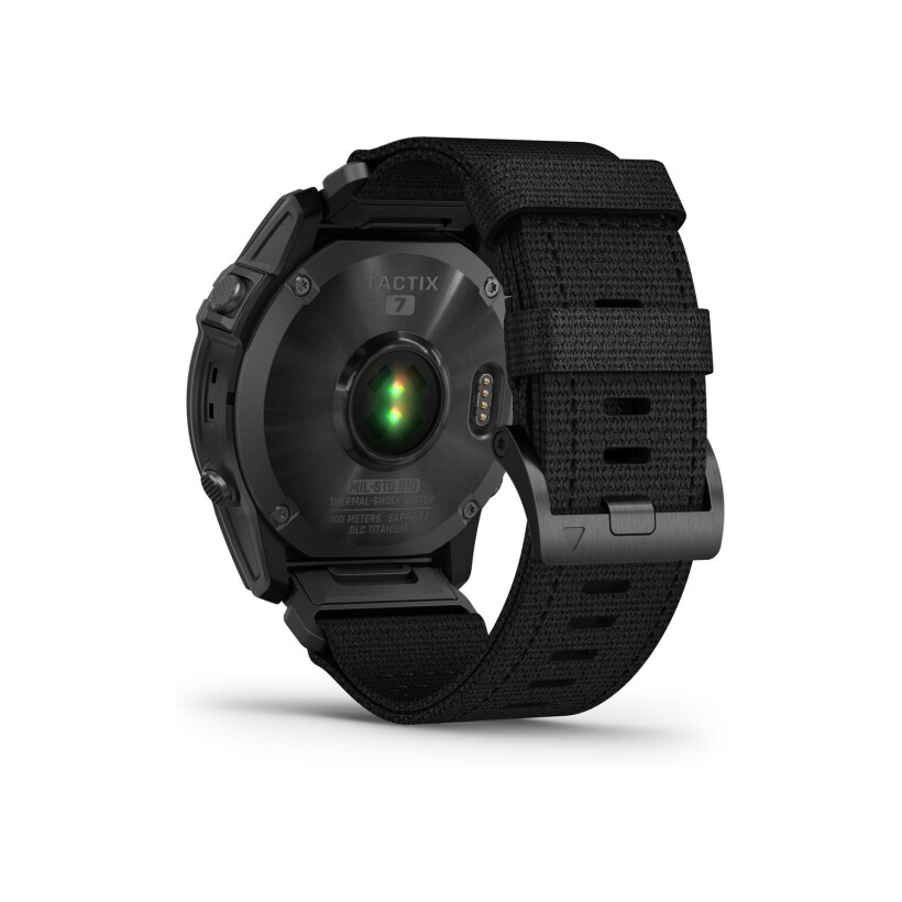 Montre Garmin Tactix 7 Pro Ballistics Edition avec bracelet en nylon noir