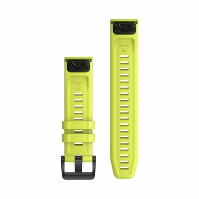 Bracelet de montre Garmin Quickfit 22 en silicone jaune vif