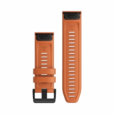 Bracelet de montre Garmin Quickfit 26 en silicone orange vif