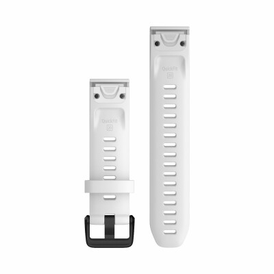 Bracelet de montre Garmin Quickfit 20 en silicone blanc