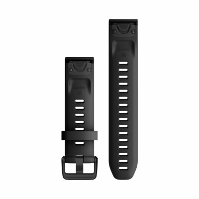 Bracelet de montre Garmin Quickfit 20 en silicone noir