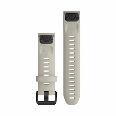 Bracelet de montre Garmin Quickfit 20 en silicone beige