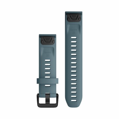 Bracelet de montre Garmin Quickfit 20 en silicone bleu lac