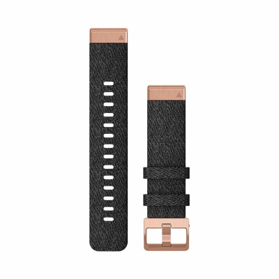 Garmin Quickfit 20 in black mottled nylon Watchband