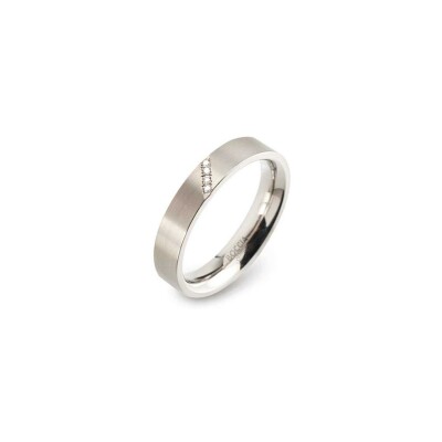 Bague Boccia Titanium en titane et diamants