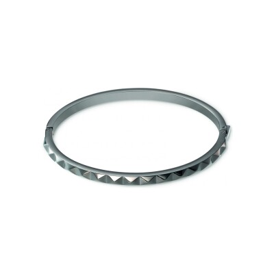 Bracelet Coeur de Lion Spikes en acier gun metal, taille 21cm