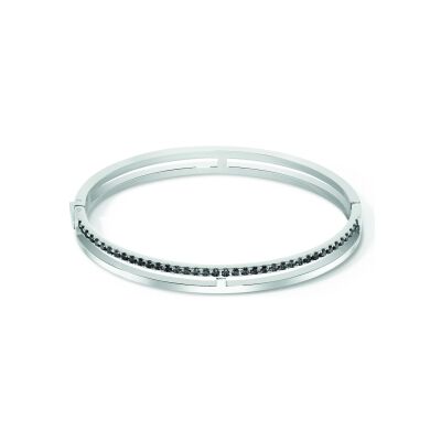 Bracelet Coeur de Lion Eternal Unity en acier et zircons, taille 17cm