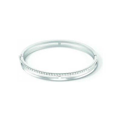 Bracelet Coeur de Lion Eternal Unity en acier et zircons, taille 17cm