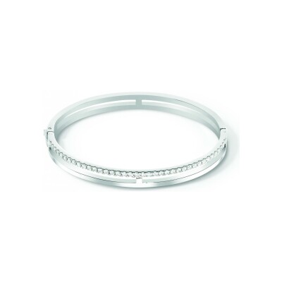 Bracelet Coeur de Lion Eternal Unity en acier et zircons, taille 19cm