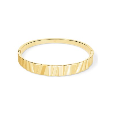 Bracelet Coeur de Lion Classic Wave en acier doré, taille 17cm