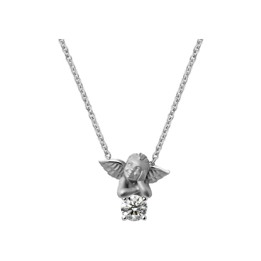 My Angel Pendant in white gold with diamond