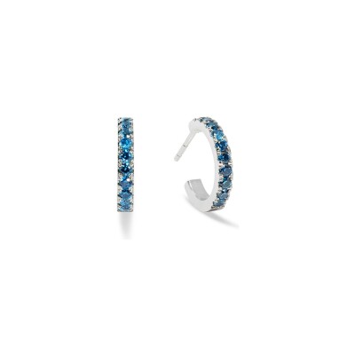 Boucles d'oreilles Coeur de Lion Eternal Love mini en acier et zircons