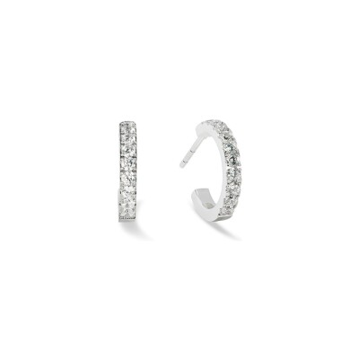 Boucles d'oreilles Coeur de Lion Eternal Love mini en acier et zircons