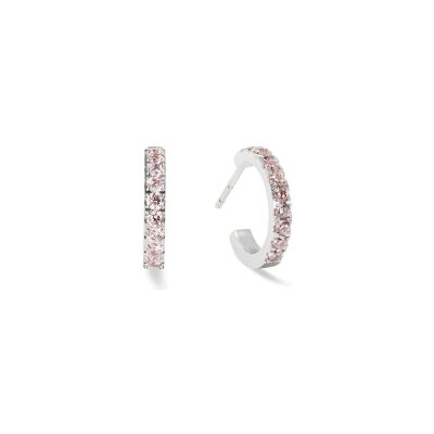 Boucles d'oreilles Coeur de Lion Eternal Love mini en acier et zircons