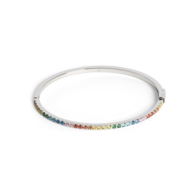 Bracelet Coeur de Lion Eternal Love en acier et zircons, taille 17cm