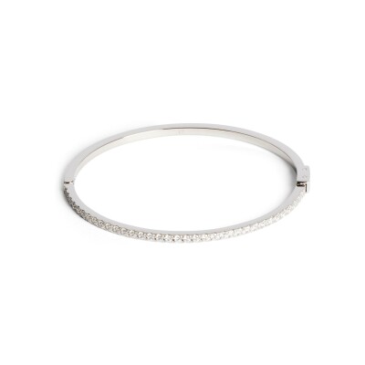 Bracelet Coeur de Lion Eternal Love en acier et zircons, taille 17cm