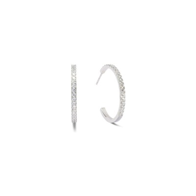 Boucles d'oreilles Coeur de Lion Eternal Love en acier et zircons