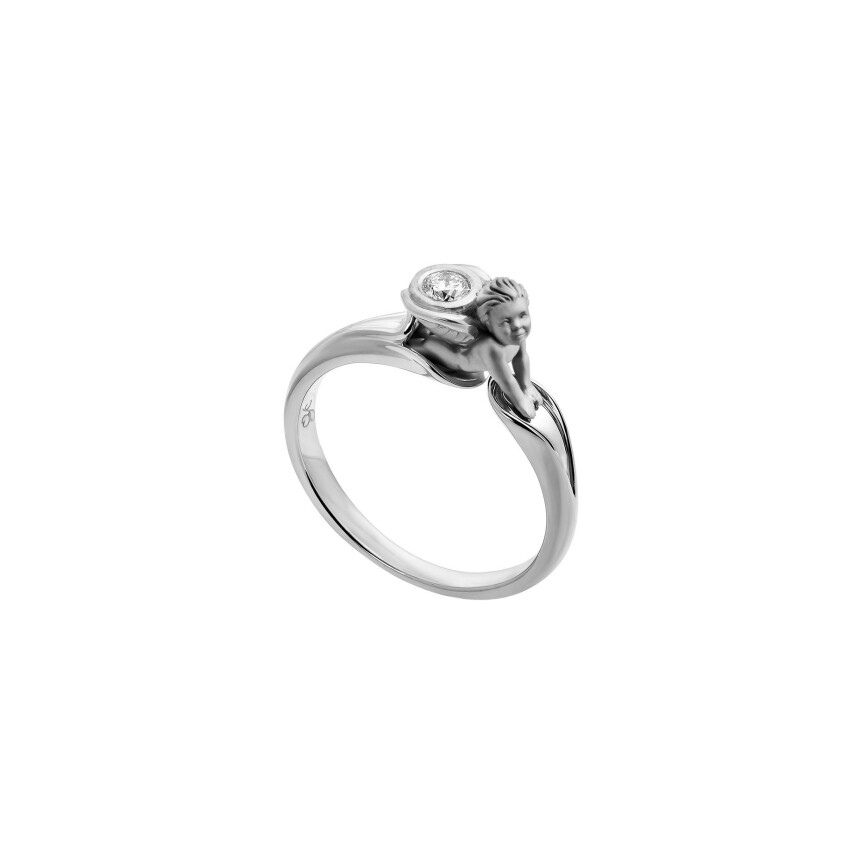 My Angel Ring in white gold with diamond