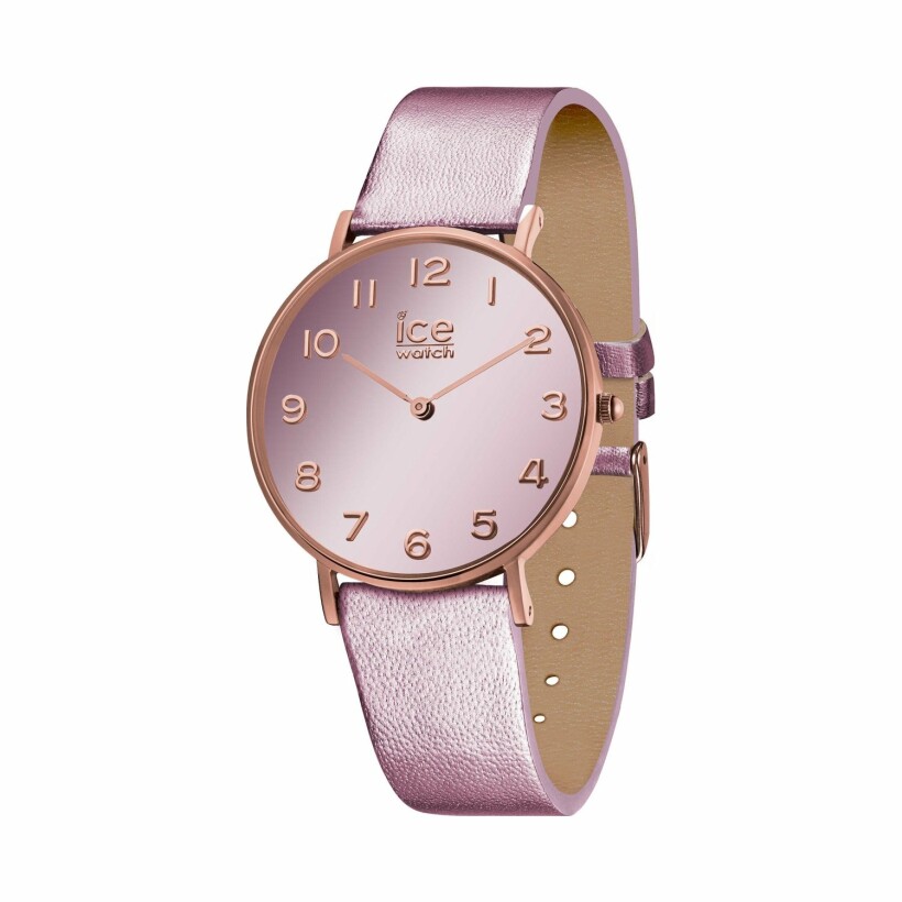 Montre Ice-Watch ICE city mirror - Pink Rose-Gold- Small - 2H