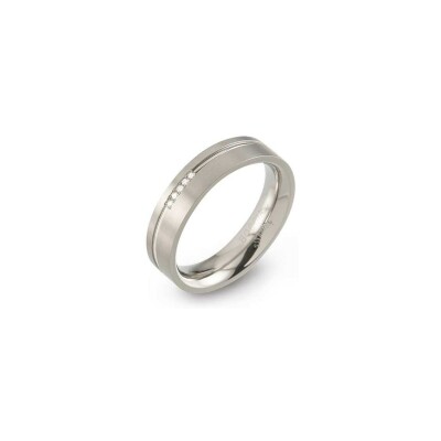 Bague Boccia Titanium en titane et diamants
