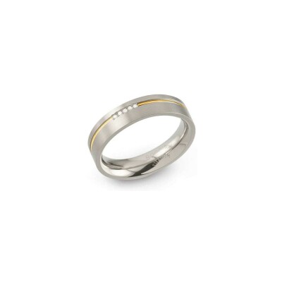 Bague Boccia Titanium en titane et diamants