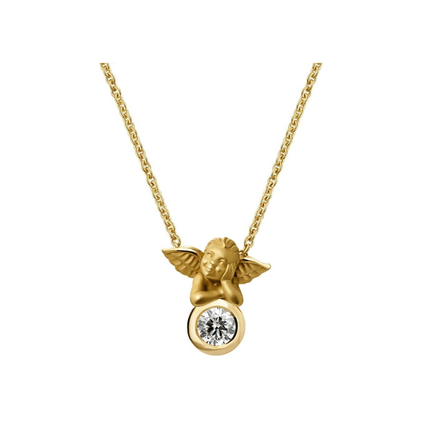 My Angel Pendant in yellow gold with diamond