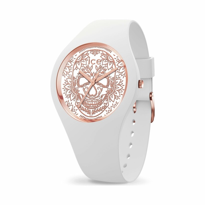 Montre Ice-Watch ICE change - Calavera white rose-gold - Medium - 3H