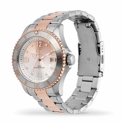 Montre Ice-Watch ICE steel - Silver Sunset Rose Gold - Medium - 3h