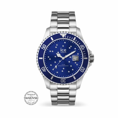 Montre Ice-Watch ICE steel - Blue cosmos silver - Medium - 3H