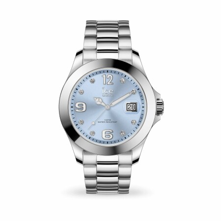 Montre Ice-Watch ICE steel Light blue with stones Medium