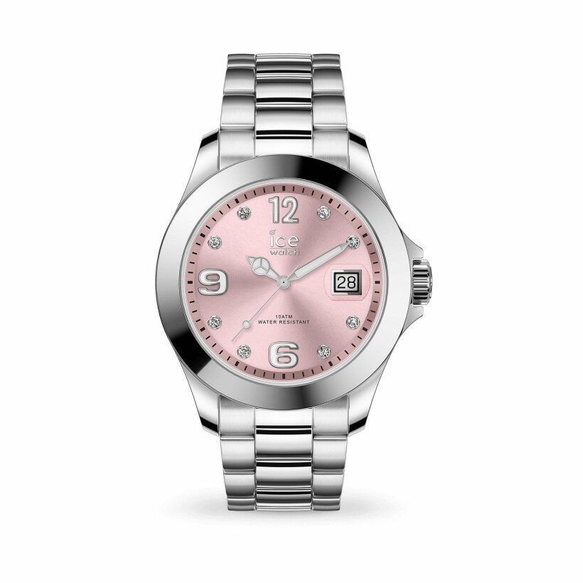 Montre Ice-Watch ICE Steel Light pink with stones Medium