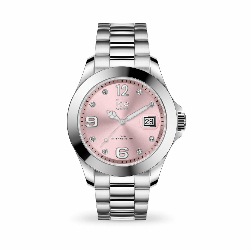 Montre Ice-Watch ICE steel Light pink with stones Medium