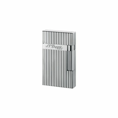 Briquet S.T. Dupont Ligne 2 lignes verticales finition argent