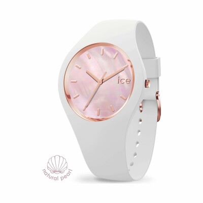 Montre Ice-Watch ICE pearl - White pink - Medium - 3H