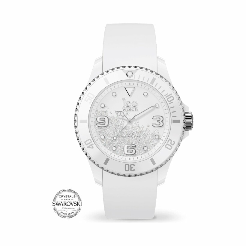 Montre Ice-Watch ICE crystal - White silver - Smooth - Medium - 3H