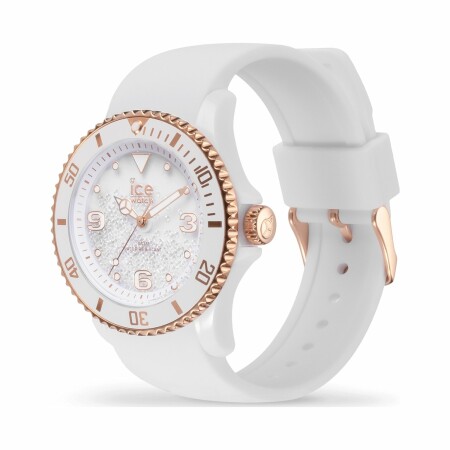 Montre Ice-Watch ICE crystal - White rose-gold - Smooth - Medium - 3H