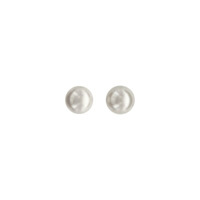 Boucles d'oreilles tige argent rhodié perle de culture d'eau douce bouton