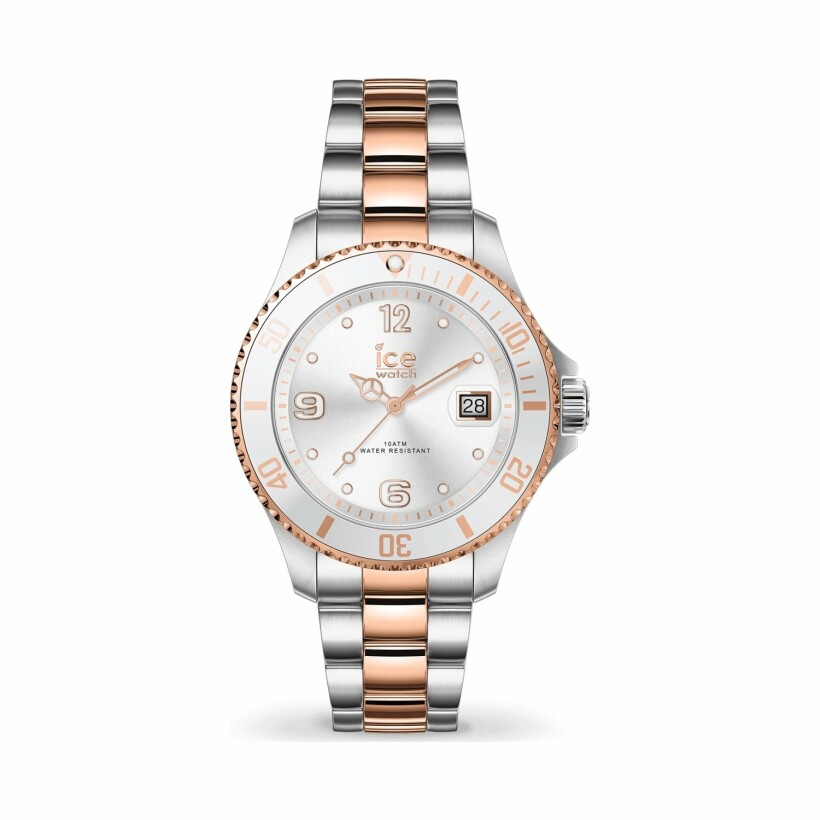 Montre Ice-Watch ICE steel - Silver rose-gold - Small - 3H