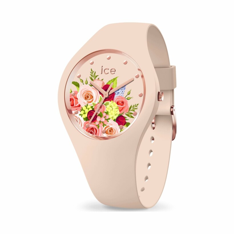 Montre Ice-Watch ICE flower - Pink bouquet – Medium – 3H