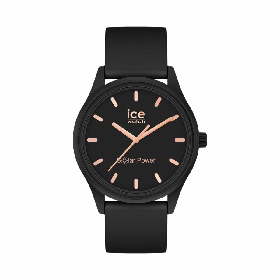 Montre Ice-Watch ICE solar power - Black rose-gold - Small