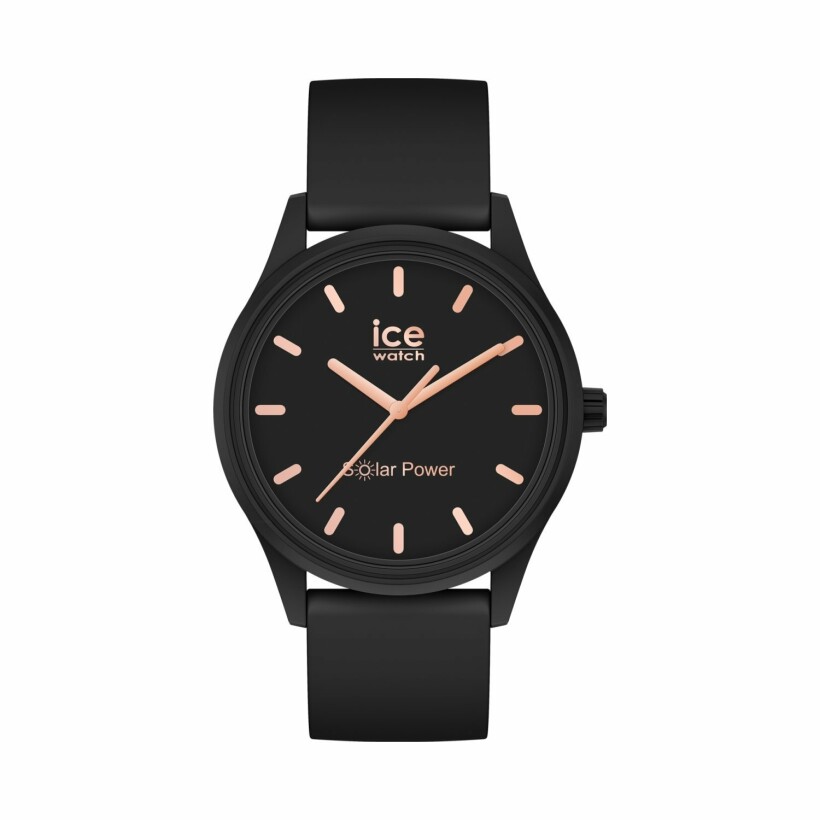 Montre Ice-Watch ICE solar power - Black rose-gold - Small